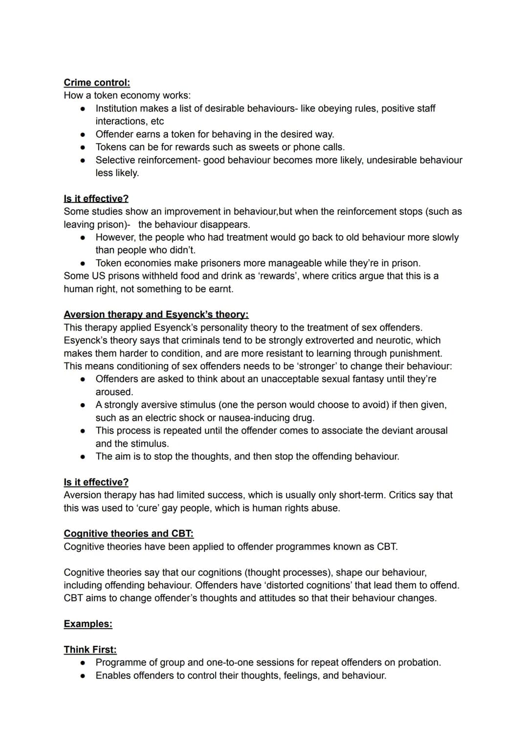 AC 4.1- Assess the use of criminological theories in informing policy development
Individualistic theories of offending have been used to de
