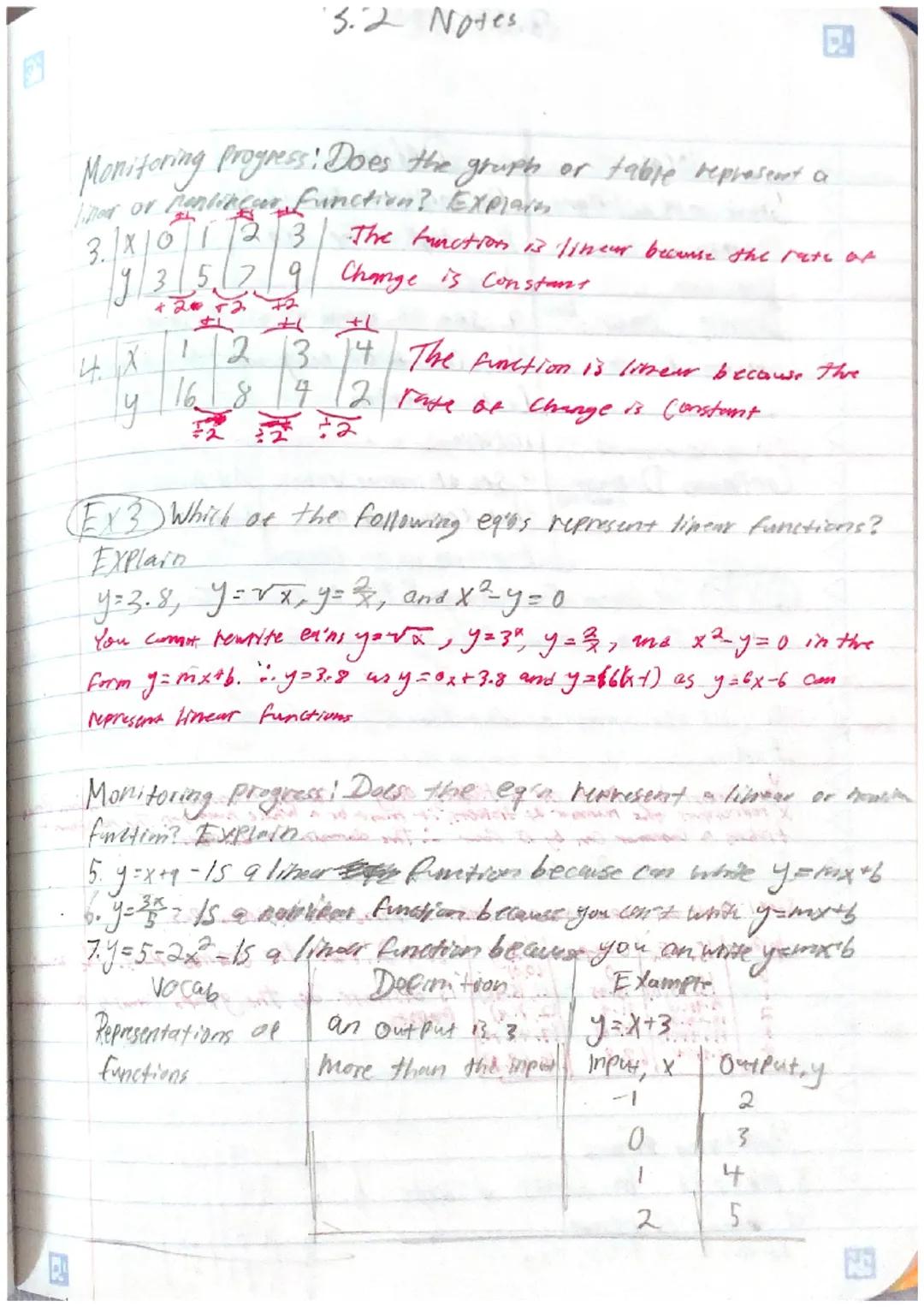 3.2 Notes

| Vocab | Definition | Example |
|---|---|---|
| Linear eq'n in twee | an eq's that can be | y=5x+8 |
| Variables | Written in th