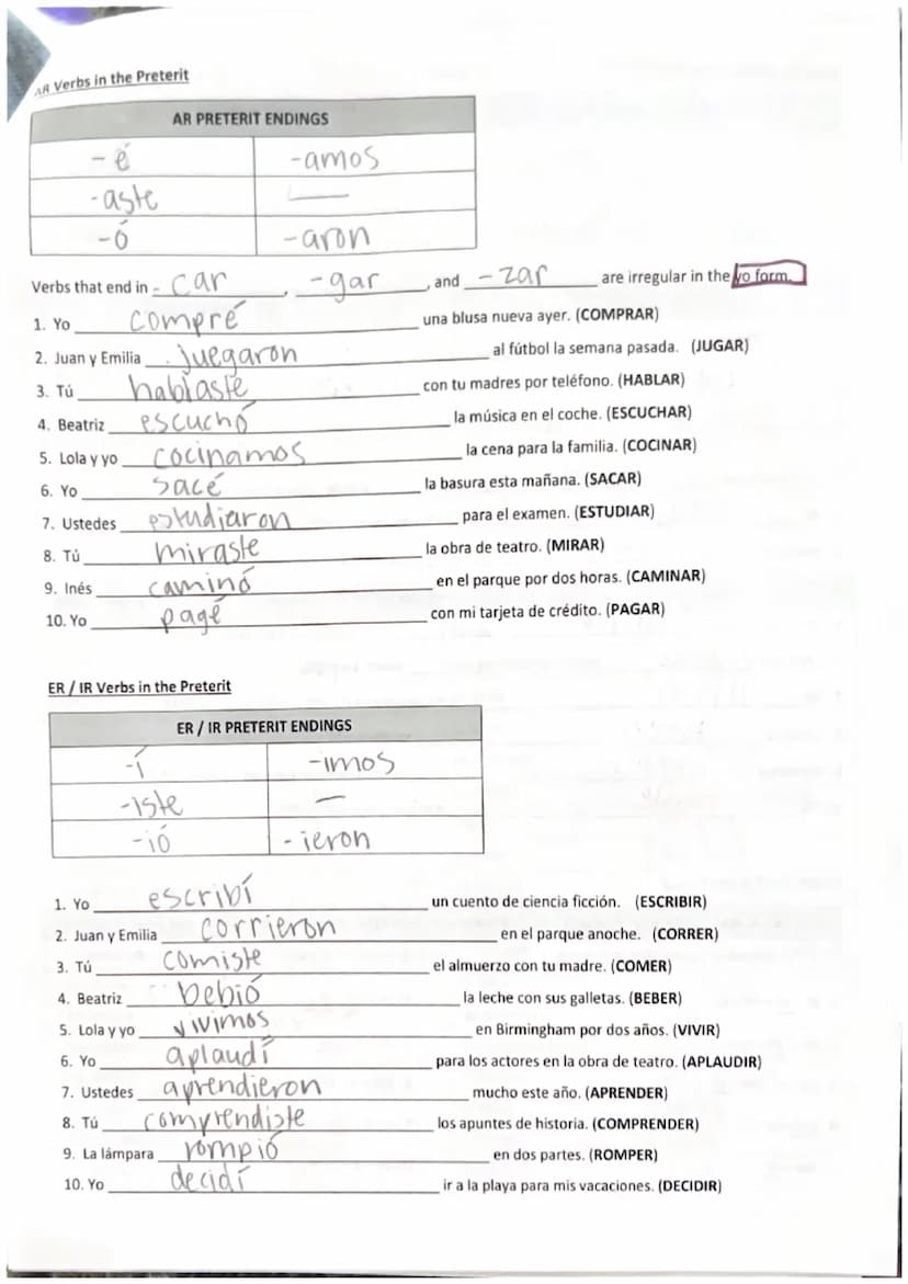 Nombre:
Ellie Gribbin
Fecha: el 12 de Mayo
Español 1B Examen Final de Primavera 2023: Guía de Estudiar
ESCUCHAR
You will listen to recording