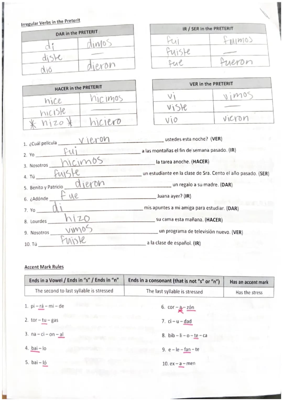 Nombre:
Ellie Gribbin
Fecha: el 12 de Mayo
Español 1B Examen Final de Primavera 2023: Guía de Estudiar
ESCUCHAR
You will listen to recording