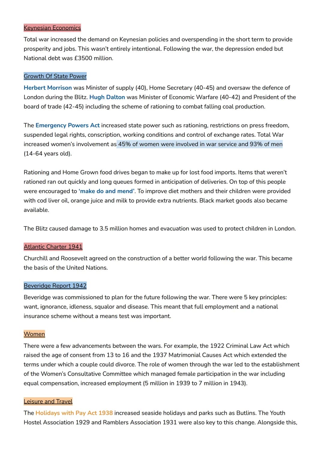 Study Notes on Britain's Political Transformation (1918-1979
