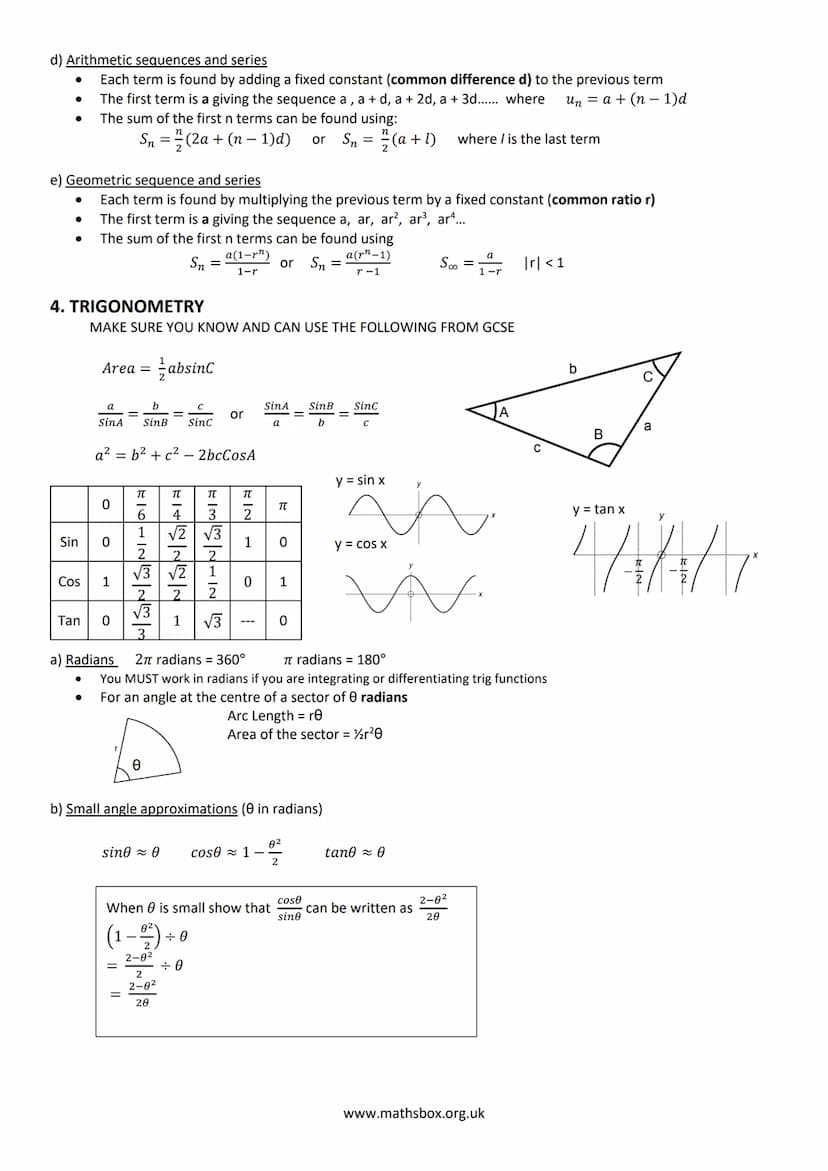 A LEVEL PURE MATHS REVISON NOTES
1 ALGEBRA AND FUNCTIONS
a) INDICES
Rules to learn :
xa xxb = xa+b
Simplify 2x(x - y)² + 3(x − y)²
= (x - y)
