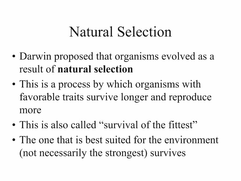 Darwin & Natural Selection What We Already Know
Organisms depend on each other and their
environment for survival
If environmental condition