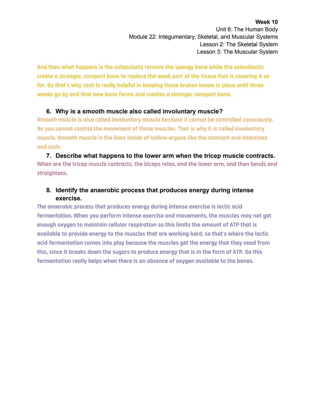Sienna Martinez
Session 1
Objective:
● Skeletal System
Agenda
1.) Attendance
2.) Notes
3.) Review the Science
Project Research paper
Announc