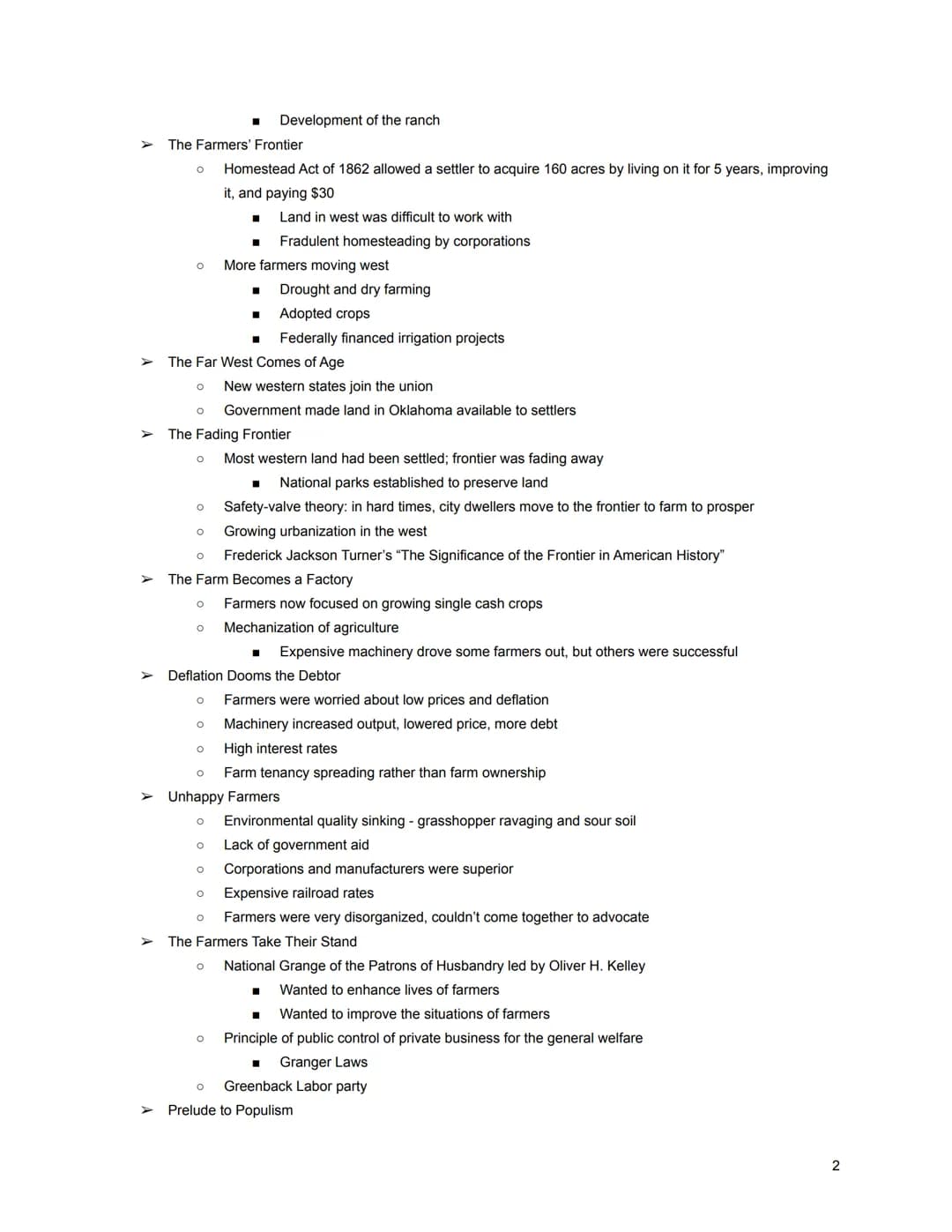 AP US History
Chapter 26: The Great West and the Agricultural Revolution, 1865-1896
>>
>
The Clash of Cultures on the Plains
O
O
O
O
O Warfa