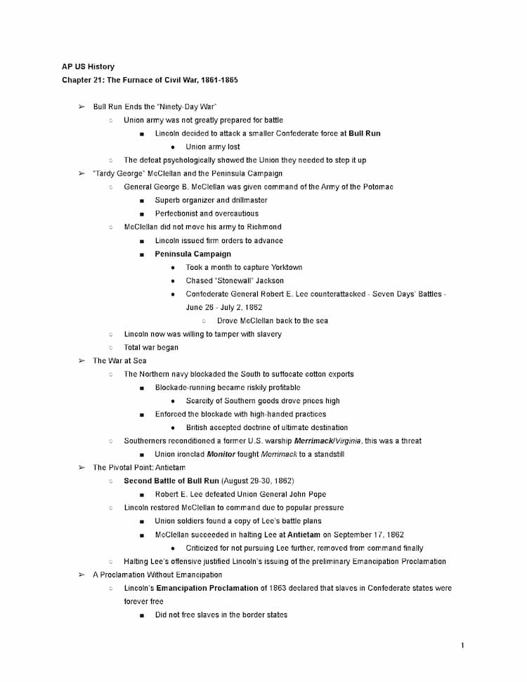 Know APUSH | Chapter 21: The Furnace of Civil War Notes thumbnail