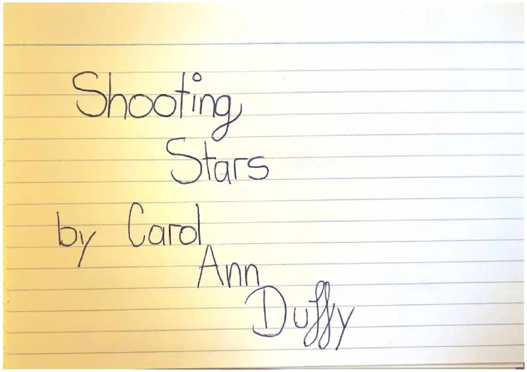 Shooting Stars and Other Poems by Carol Ann Duffy