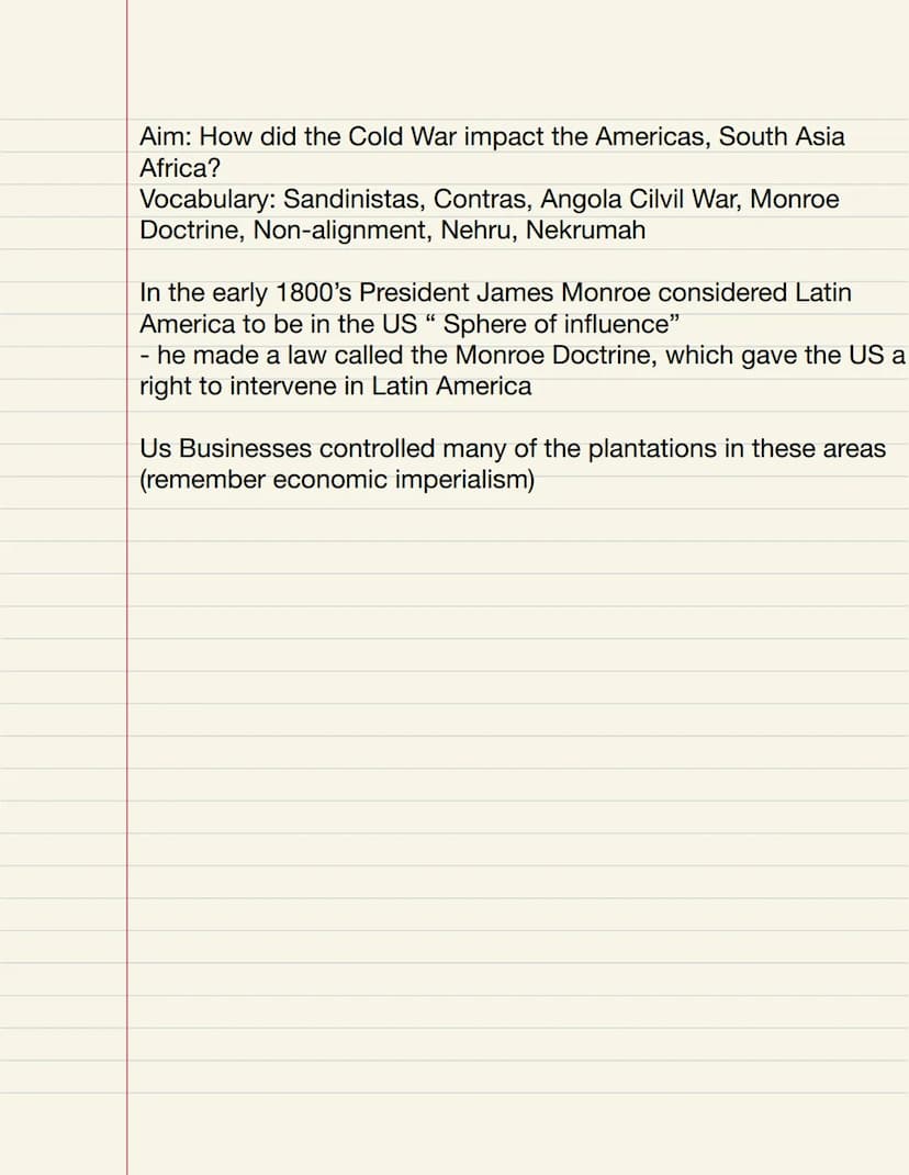  Aim: Who was primarily responsible for the Cold War- the United
States or the Soviet Union?
Vocabulary: Cold War, Warsaw Pact, NATO, Contai