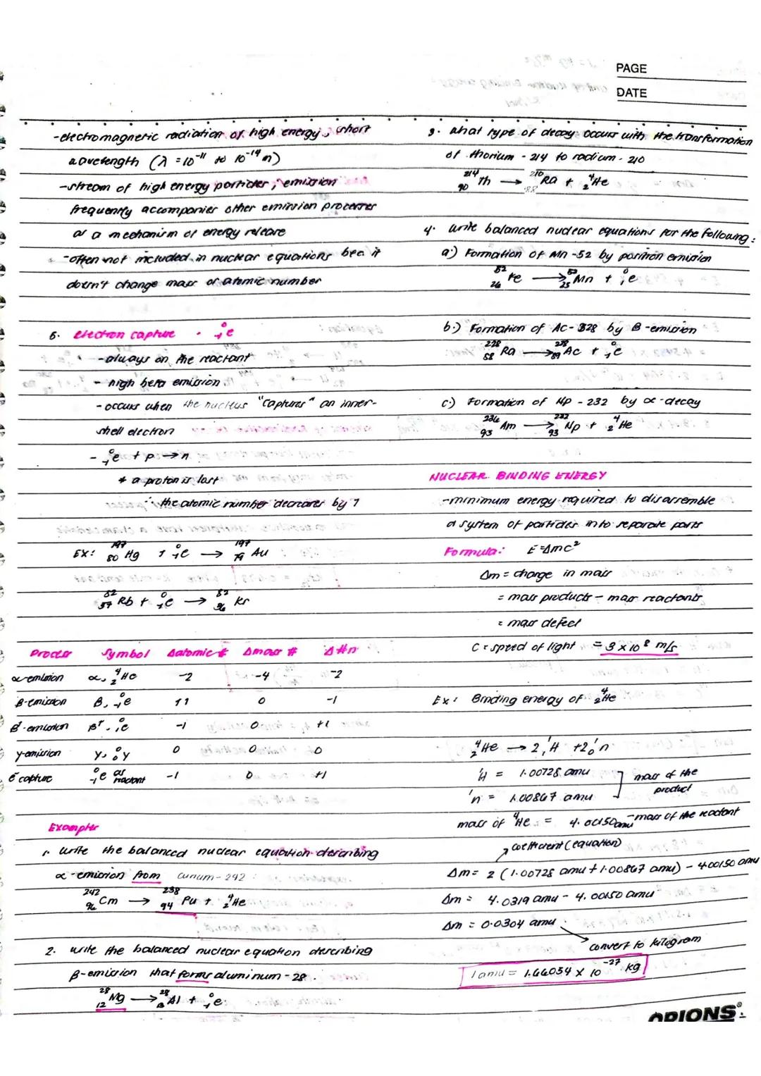 NUCLEAR CHEMISTRY

Nucker-has just been a positively charged
thing that attracts electrons

-may undergo changes

radioactivity results when
