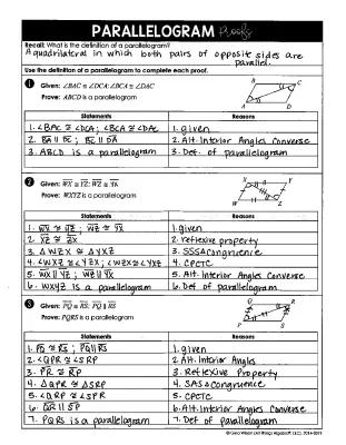 Know U8L3 Pallelogram Proofs Notes thumbnail