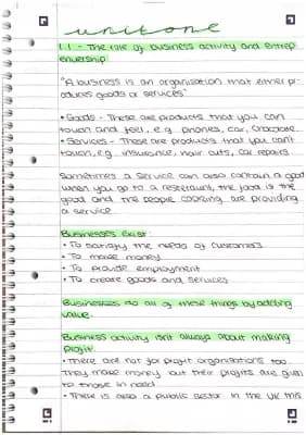 Know Business paper one notes  thumbnail