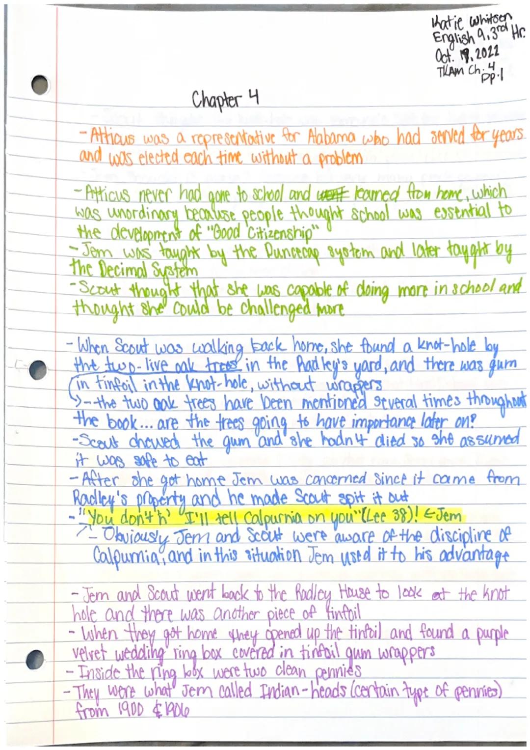 
<p>In the first chapter of "To Kill a Mockingbird," the story is narrated by Scout, an adult who is looking back on her childhood. The nove