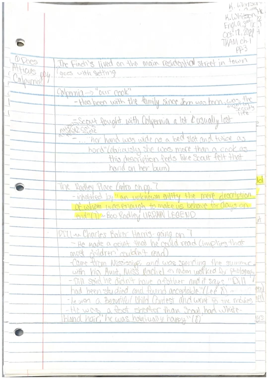 
<p>In the first chapter of "To Kill a Mockingbird," the story is narrated by Scout, an adult who is looking back on her childhood. The nove