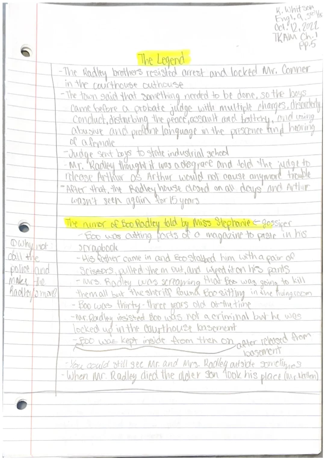 
<p>In the first chapter of "To Kill a Mockingbird," the story is narrated by Scout, an adult who is looking back on her childhood. The nove