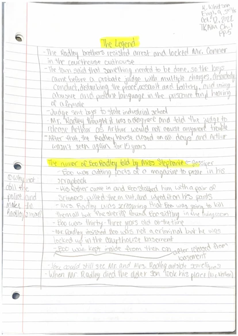 
<p>In the first chapter of "To Kill a Mockingbird," the story is narrated by Scout, an adult who is looking back on her childhood. The nove
