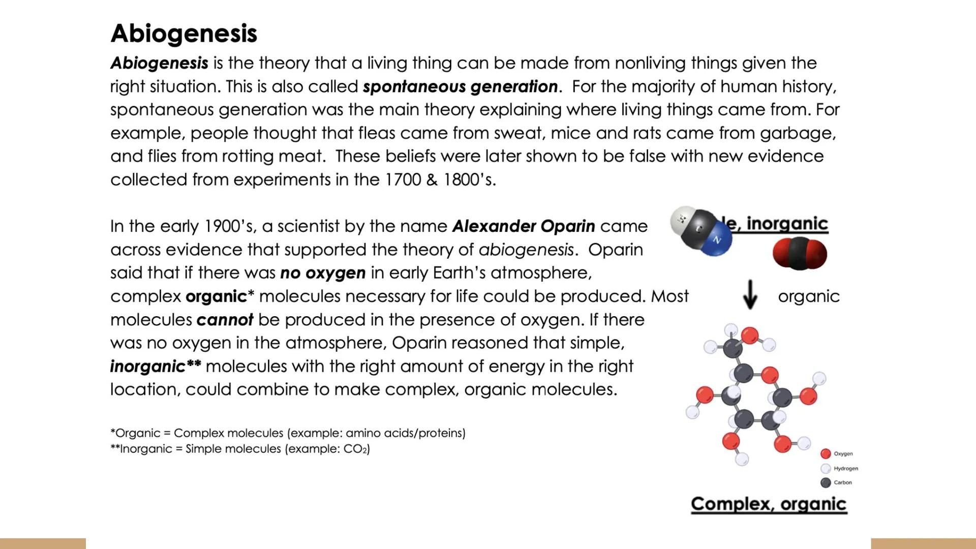 Origins of Life
Unit 2 Day 4 Review Theories
Origin of Life
Theory
Abiogenesis
Spontaneous
Generation
Biogenesis
Definition - Fill in the bl