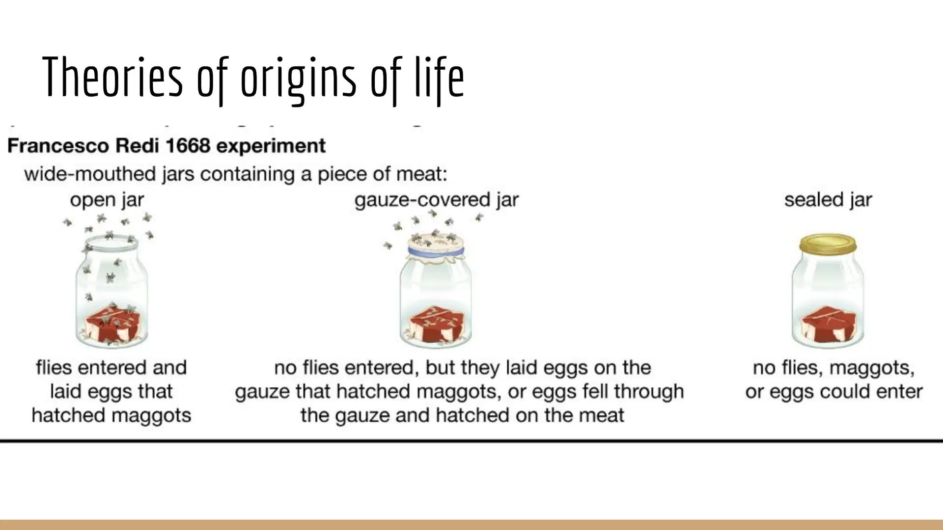 Origins of Life
Unit 2 Day 4 Review Theories
Origin of Life
Theory
Abiogenesis
Spontaneous
Generation
Biogenesis
Definition - Fill in the bl