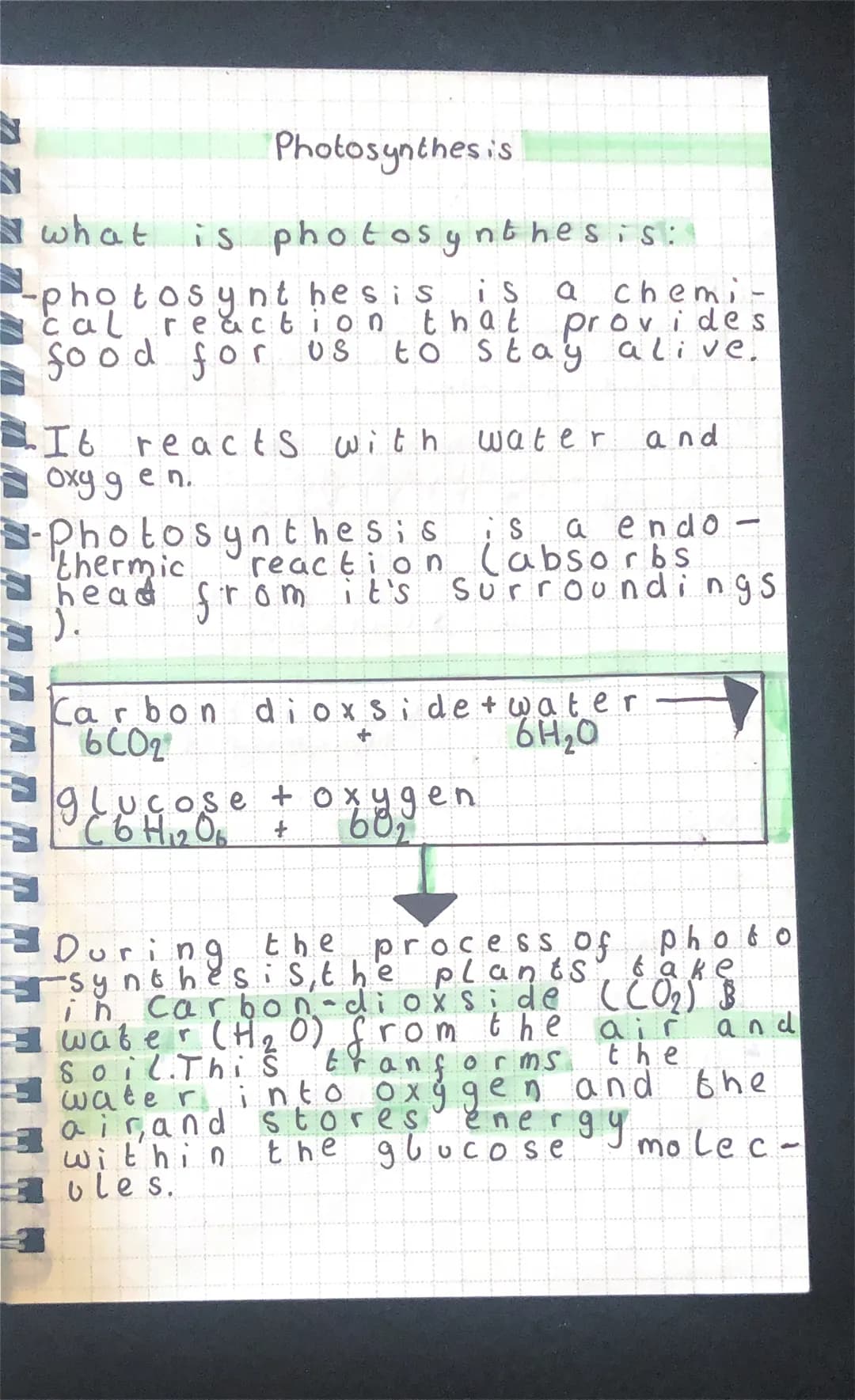 I what
is photosynthesis:
Photosynthesis
cal
food for
-photosynthesis
reaction
is
that
chemi-
provides
US to stay alive.
It reacts with wate