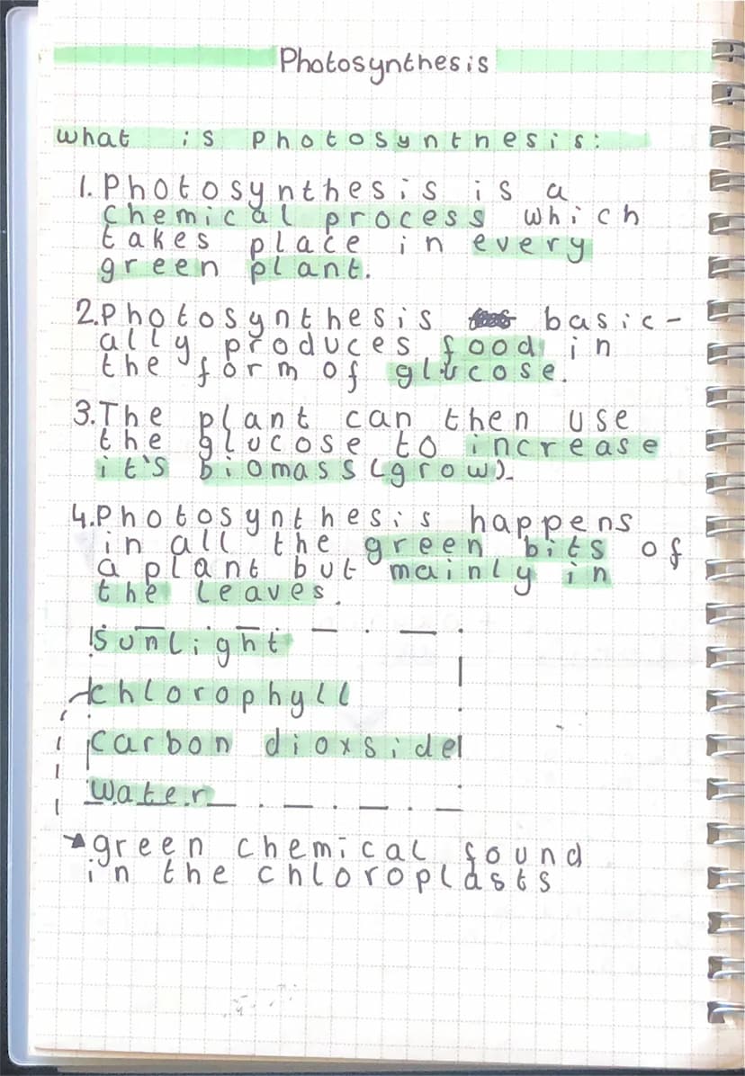 I what
is photosynthesis:
Photosynthesis
cal
food for
-photosynthesis
reaction
is
that
chemi-
provides
US to stay alive.
It reacts with wate