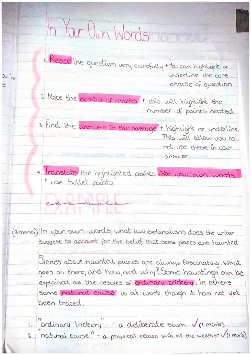 UNDERSTANDING
QUESTIONS
Tot take
+ these questions are asked in order to test that you
understanding the main ideas and details of the
text/