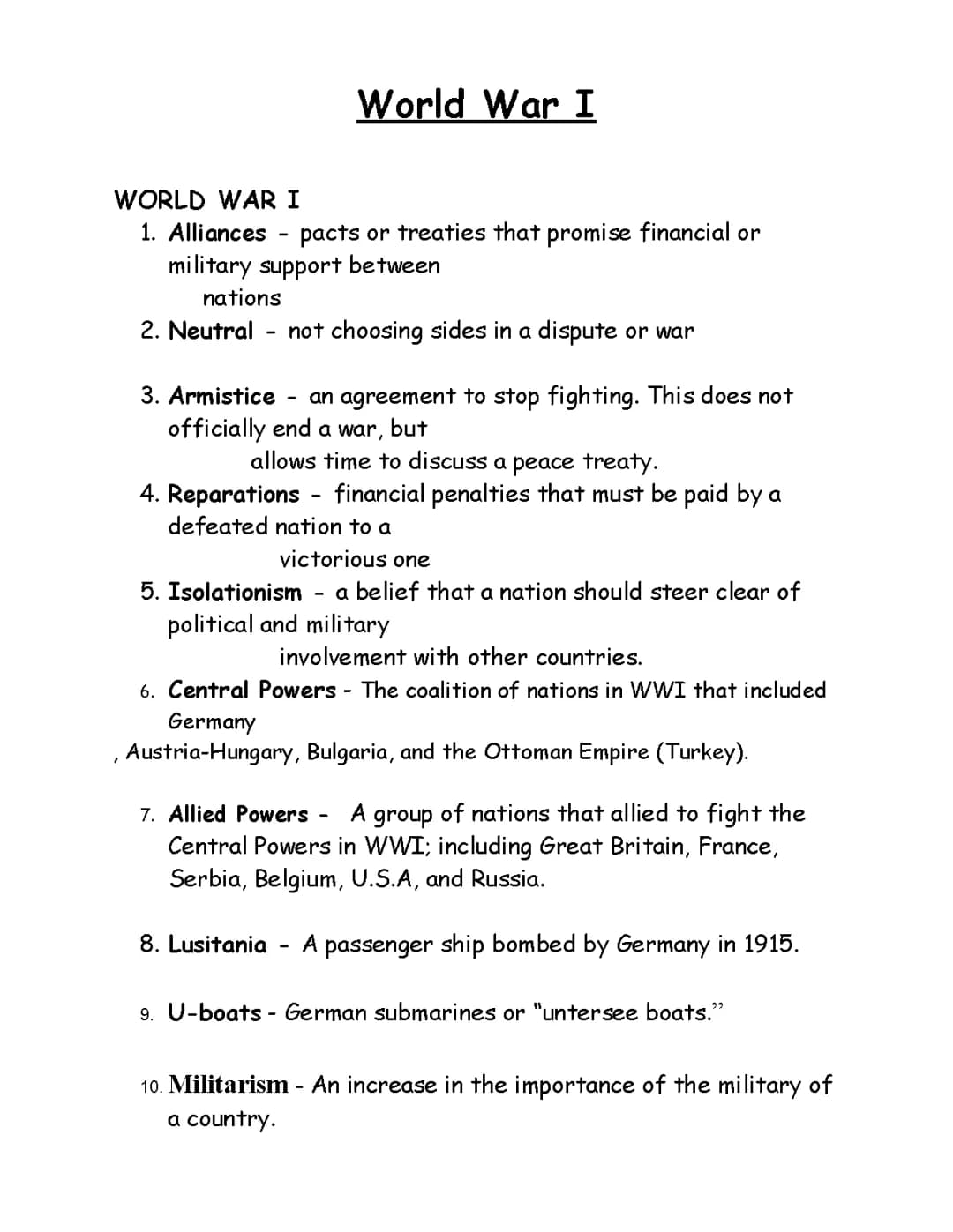 Why the U.S. Joined World War I and Cool War Tactics
