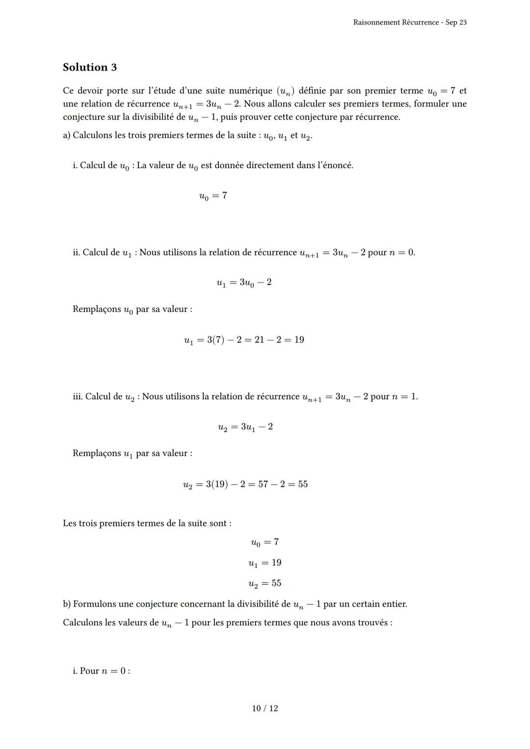 # Raisonnement Récurrence

Généré par Knowunity.fr - Sep 23

Description: Cet examen couvre le principe de récurrence, l'initialisation et l