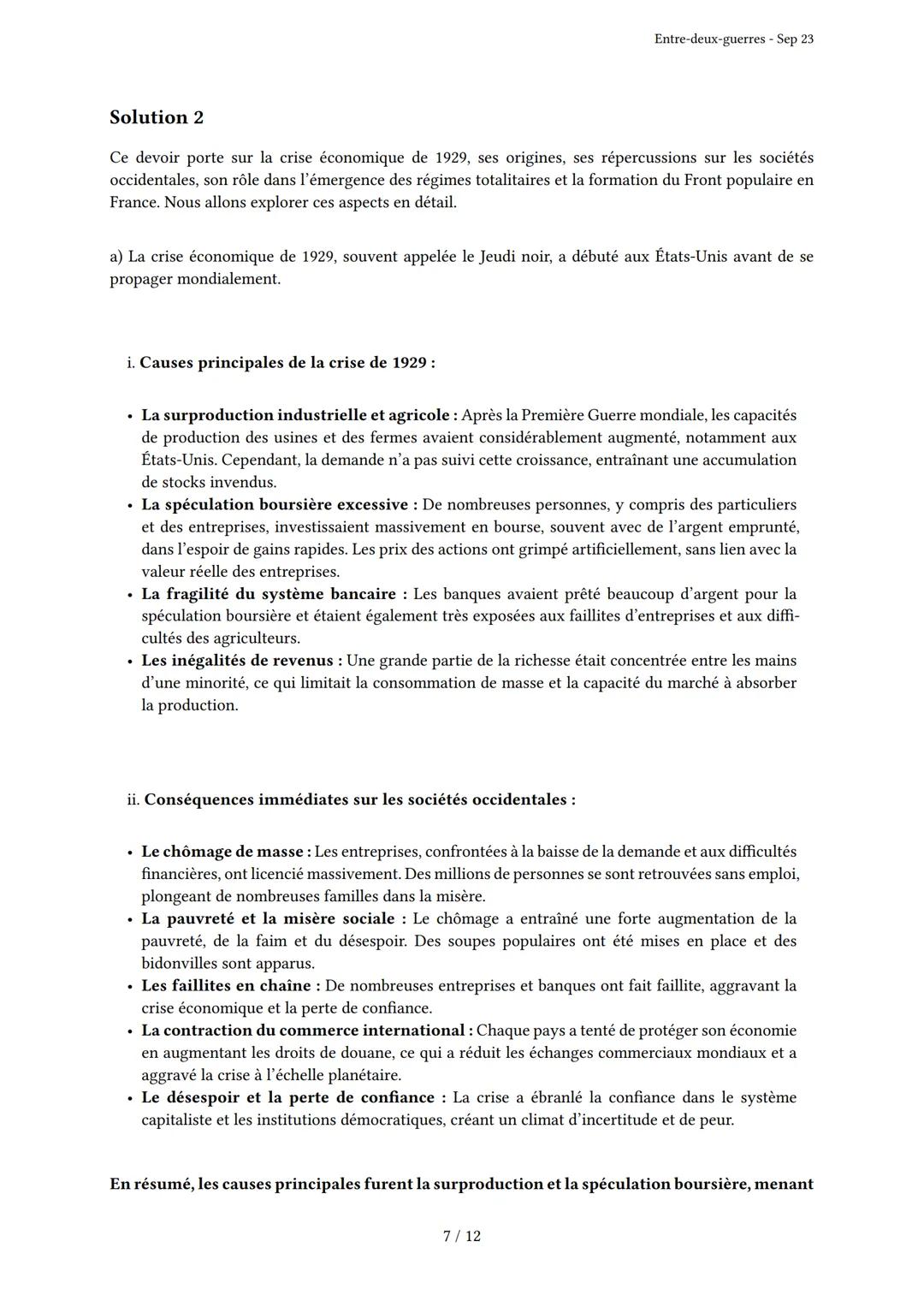 # Entre-deux-guerres

Généré par Knowunity.fr - Sep 23

Description: Cet examen couvre l'Entre-deux-guerres, les démocraties fragilisées et 