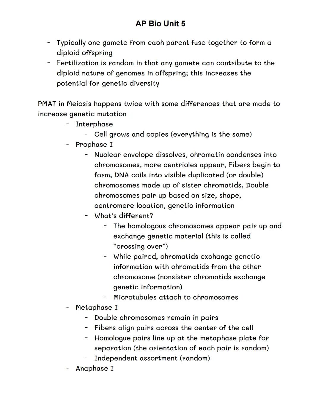 Mitosis
We use mitosis for growing or getting a cut
Starting as diploid (1N)
Ends as 2 identical diploid cells (2N)
Bacteria can transfer ge