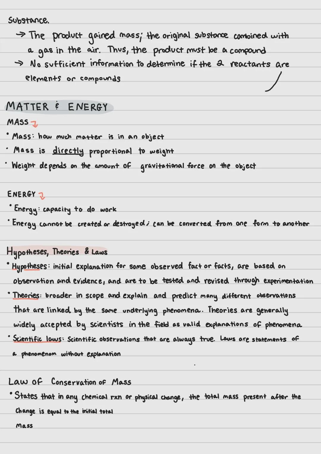 MATTER
PURE
SUBSTANSES
Science & Measurement
• Chemistry: study of matter and energy
• matter: anything that has mass and occupies
space
all