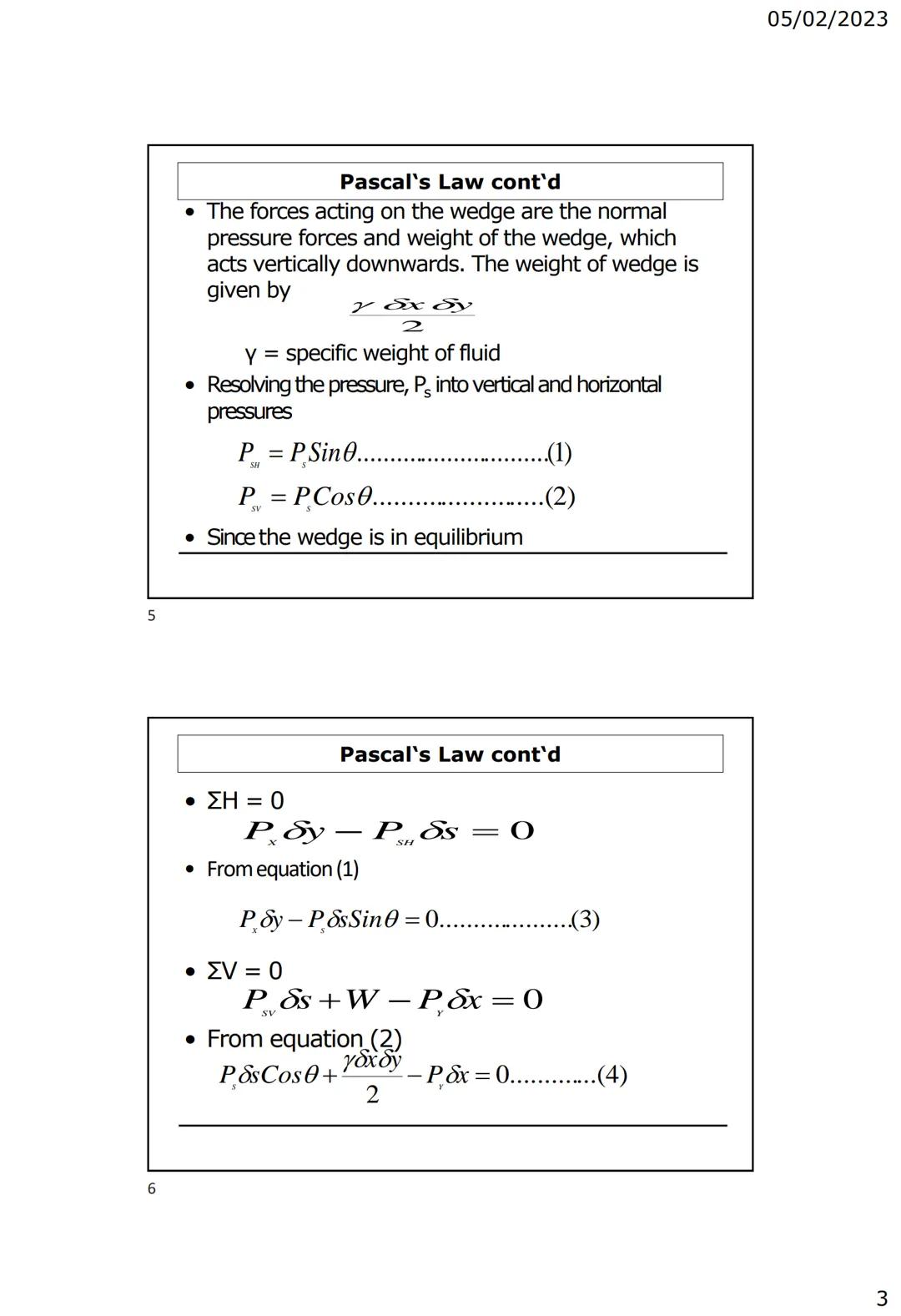 1
2
FLUID STATICS
Lecture 3
PRESSURE AND ITS MEASUREMENT
Engr. Dr. Eric Awere
Department of Civil Engineering
Cape Coast Technical Universit