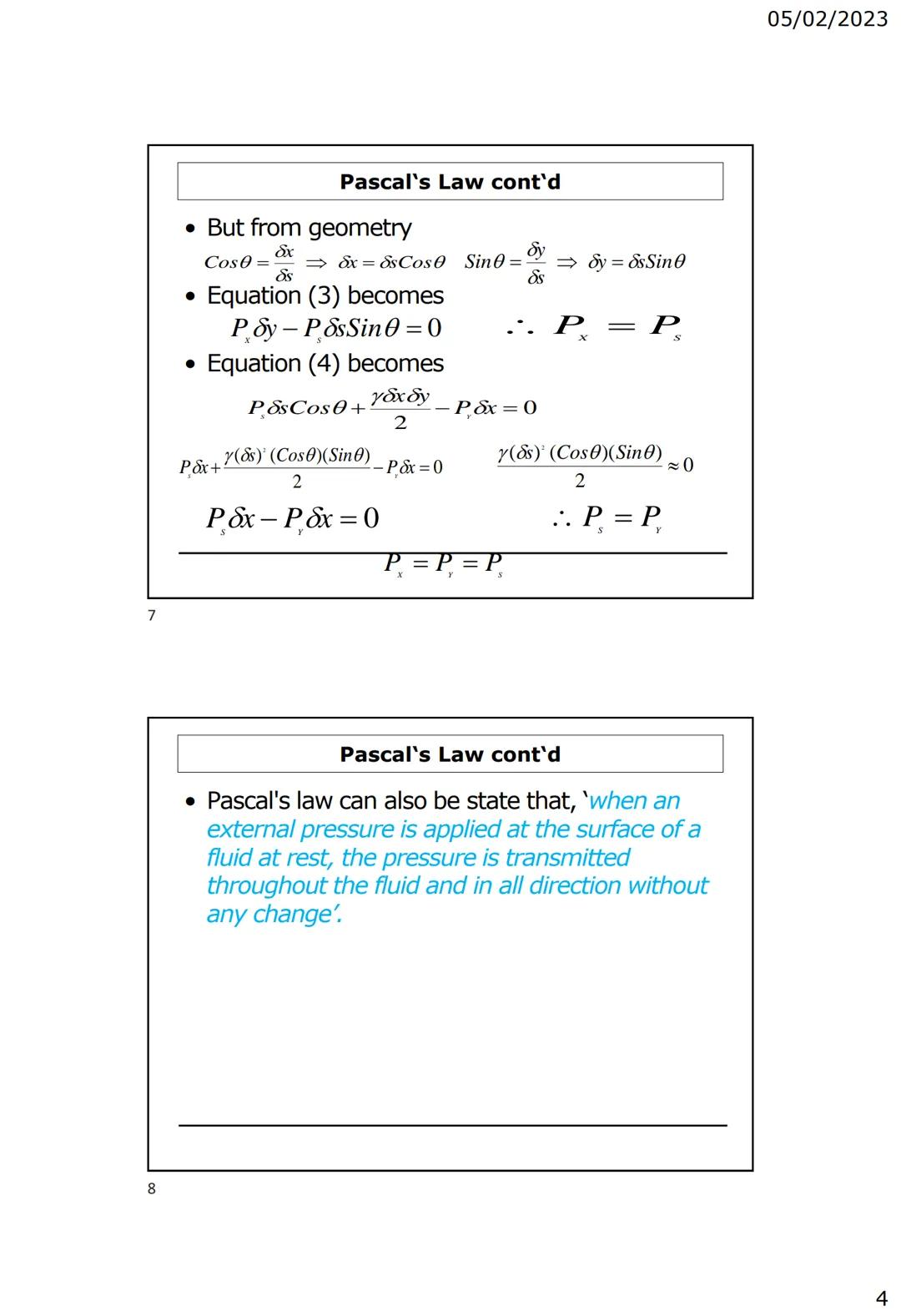 1
2
FLUID STATICS
Lecture 3
PRESSURE AND ITS MEASUREMENT
Engr. Dr. Eric Awere
Department of Civil Engineering
Cape Coast Technical Universit
