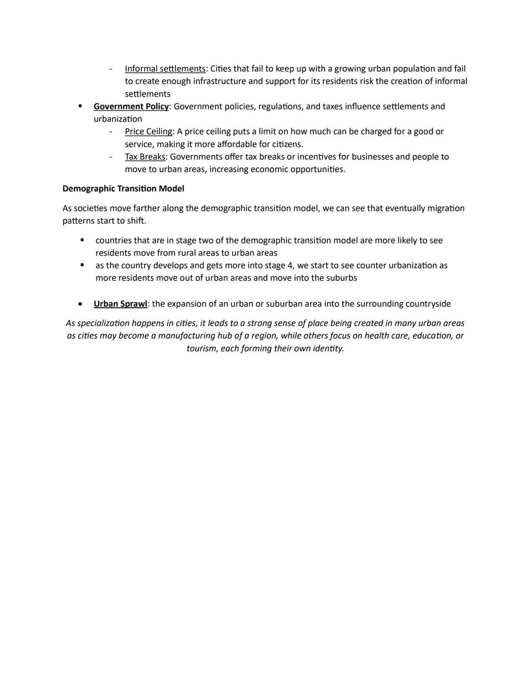 # Unit 6 # Topic 1: The Origin and Influences of Urbanization
Site Factors vs. Situation Factors
When thinking about the origins and influ