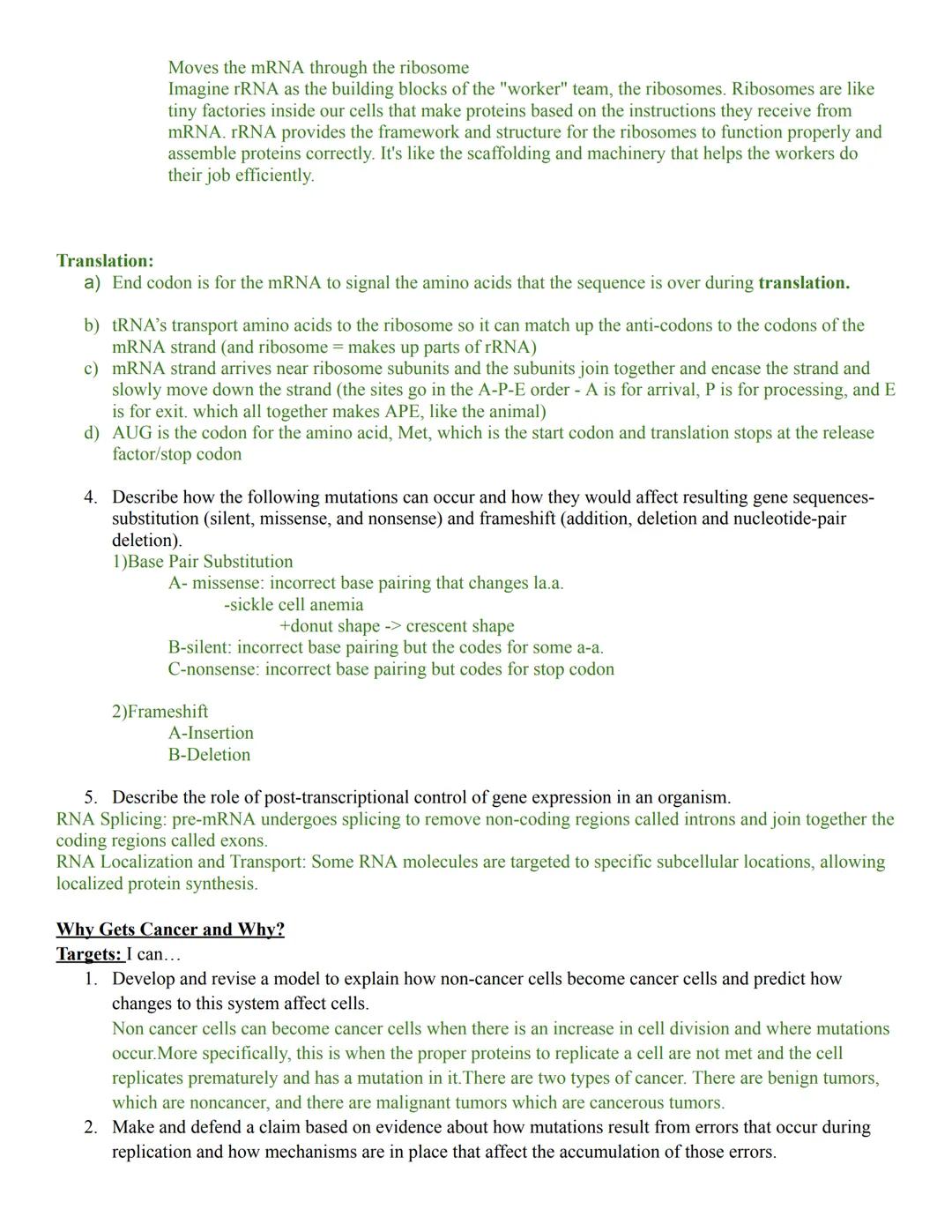 Evolution
Ecology
Genetics
Protein Synthesis
DNA Structure and Replication
Honors Biology Student Targets: Semester 2
DNA Structure and Repl