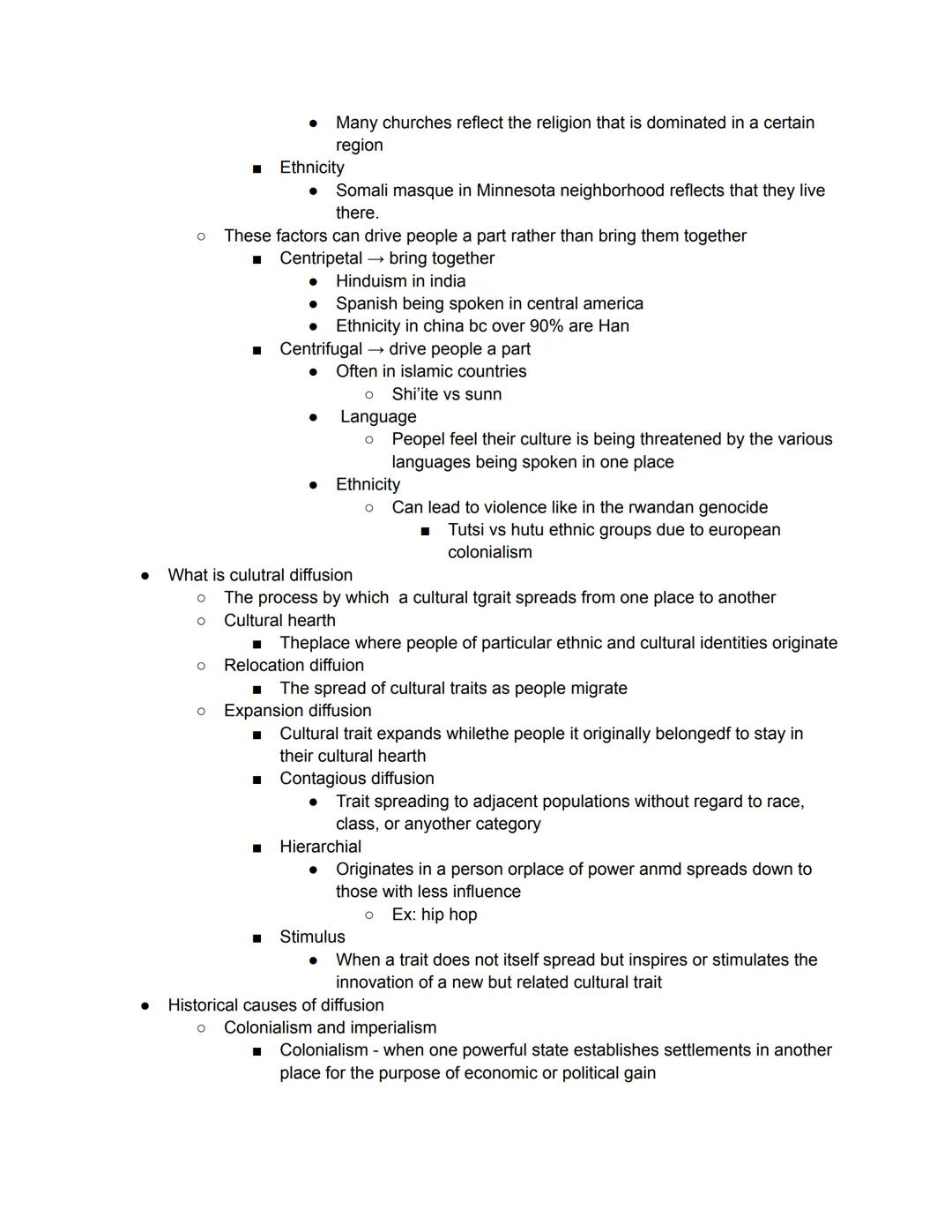 Unit 3
•
•
What is culture
○
○
о
°
The shared practices, technologies, attitudes, and behaviors passed down by a
society.
◉ Language, clothi