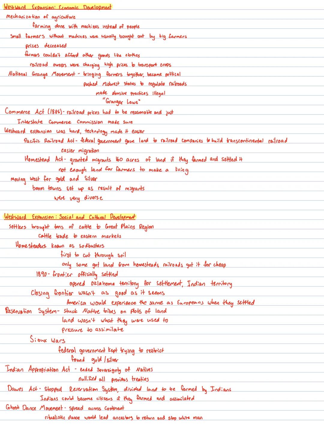 # West Ward Expansion: Economic Development
Mechanization of agriculture
farming done with machines instead of people
Small farmers witho