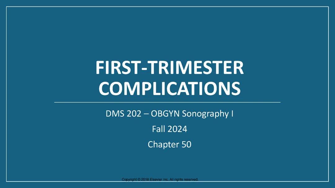 Abnormal First Trimester
