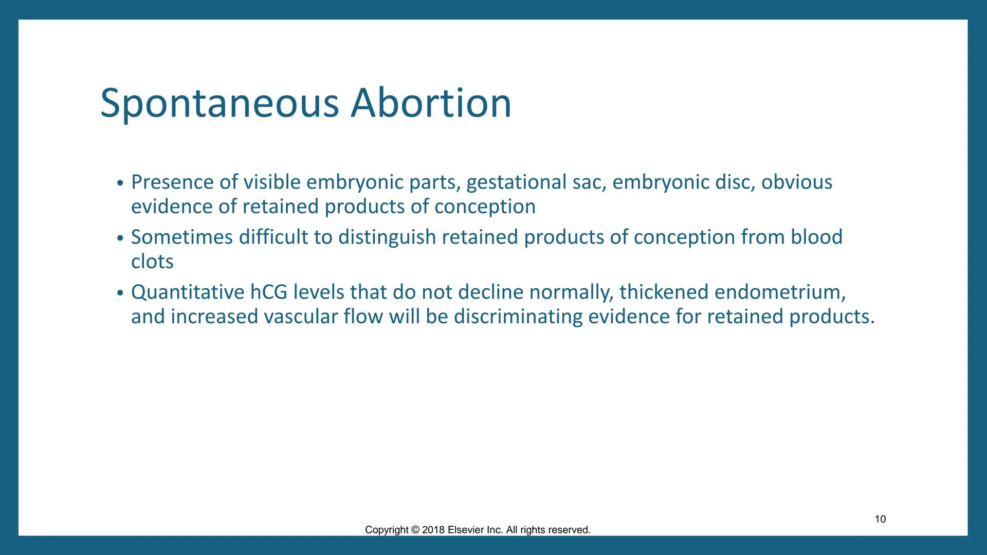 FIRST-TRIMESTER
COMPLICATIONS
DMS 202 - OBGYN Sonography I
Fall 2024
Chapter 50
Copyright 2018 Elsevier Inc. All rights reserved. Outline
•