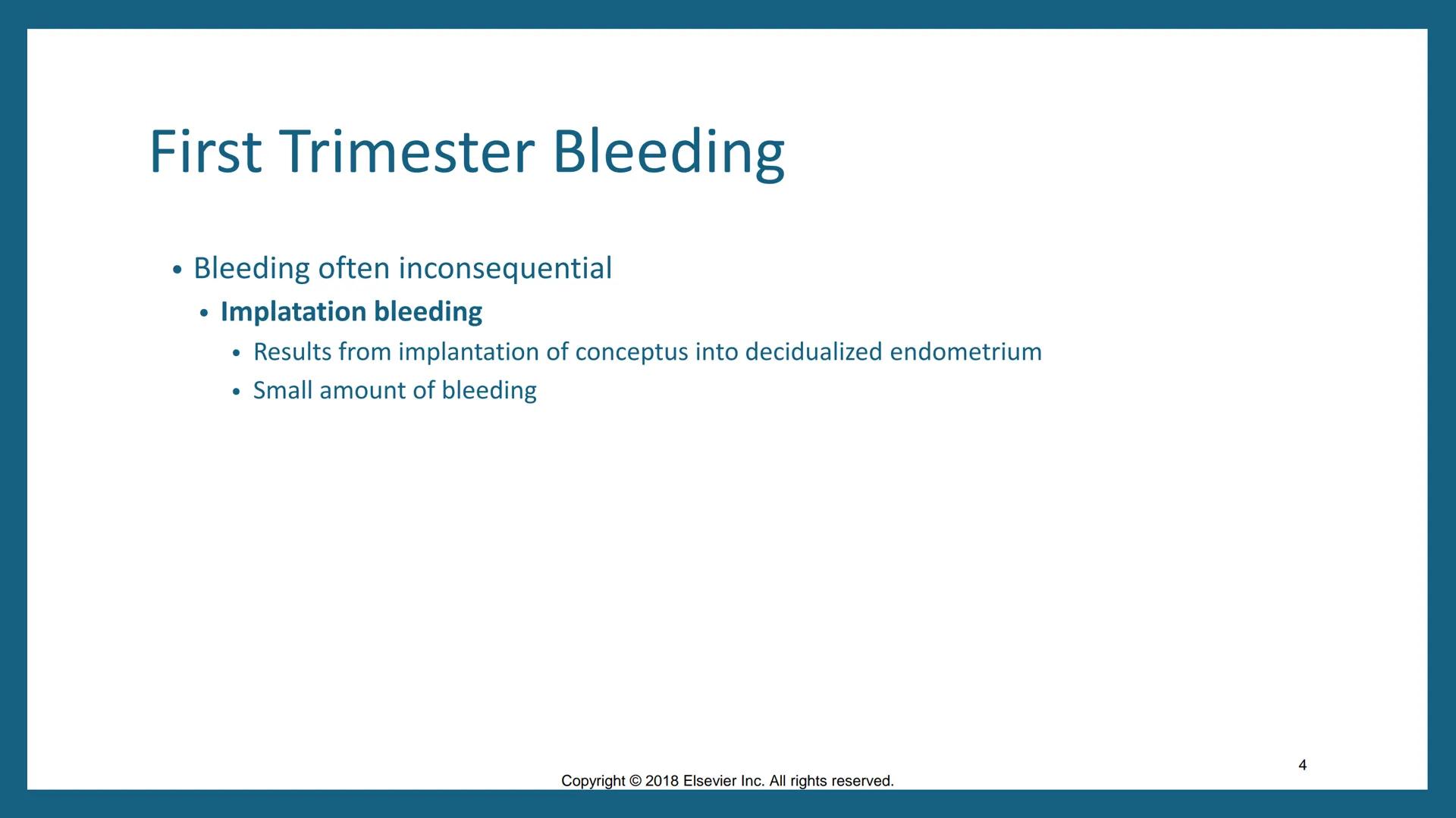 FIRST-TRIMESTER
COMPLICATIONS
DMS 202 - OBGYN Sonography I
Fall 2024
Chapter 50
Copyright 2018 Elsevier Inc. All rights reserved. Outline
•