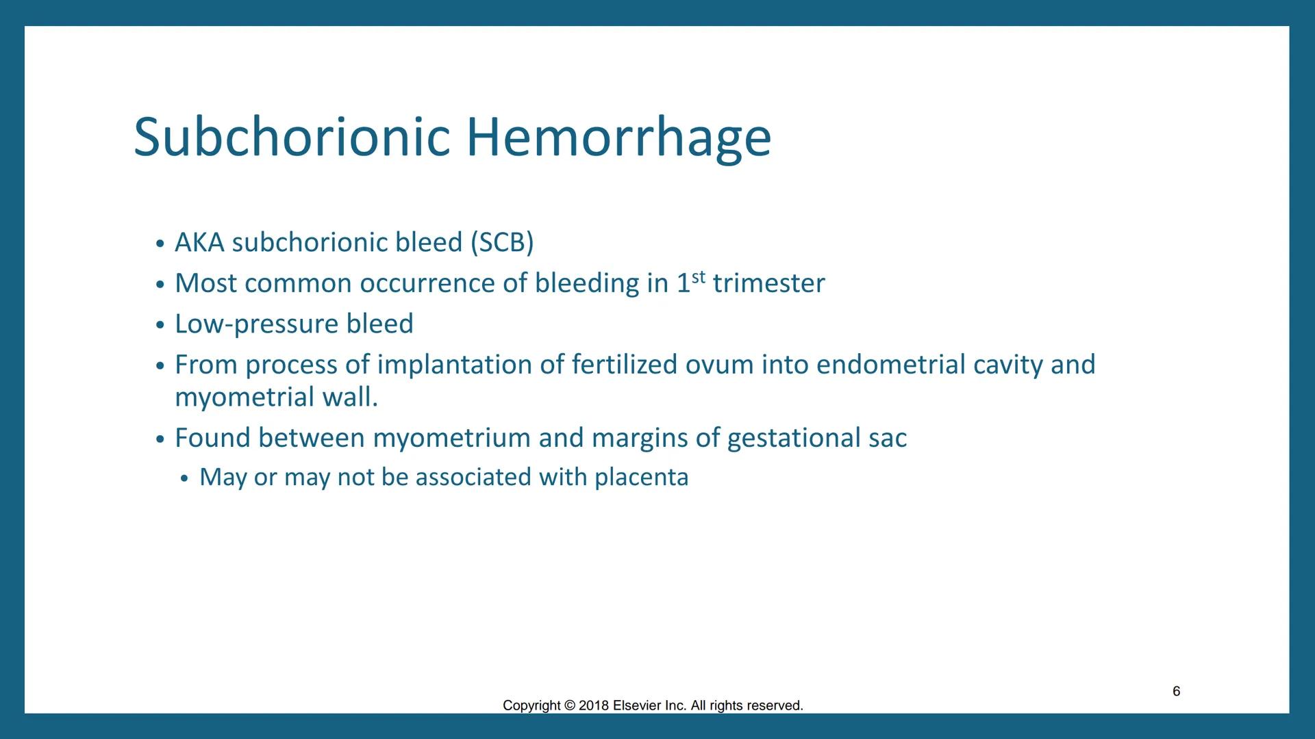 FIRST-TRIMESTER
COMPLICATIONS
DMS 202 - OBGYN Sonography I
Fall 2024
Chapter 50
Copyright 2018 Elsevier Inc. All rights reserved. Outline
•