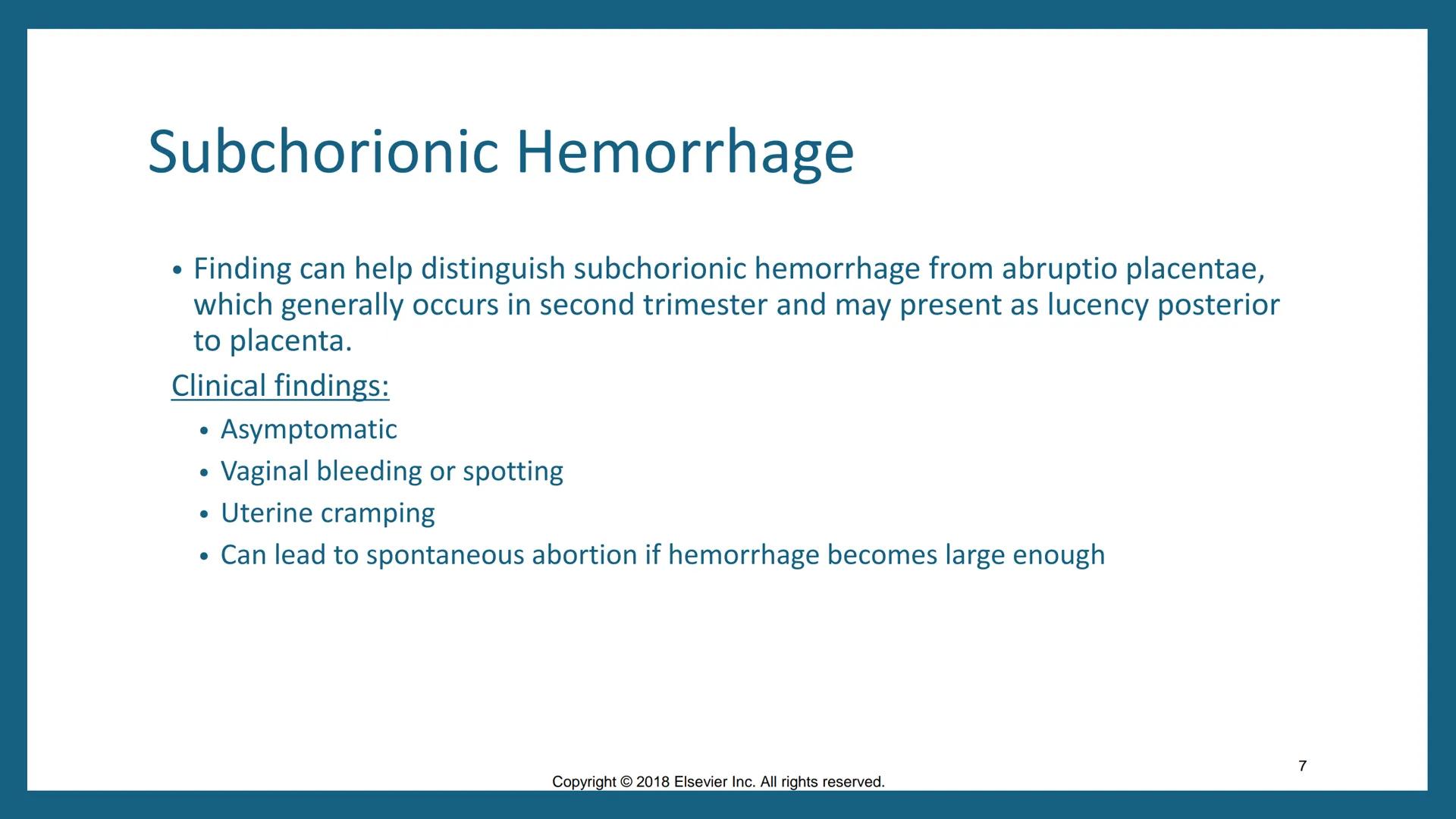 FIRST-TRIMESTER
COMPLICATIONS
DMS 202 - OBGYN Sonography I
Fall 2024
Chapter 50
Copyright 2018 Elsevier Inc. All rights reserved. Outline
•