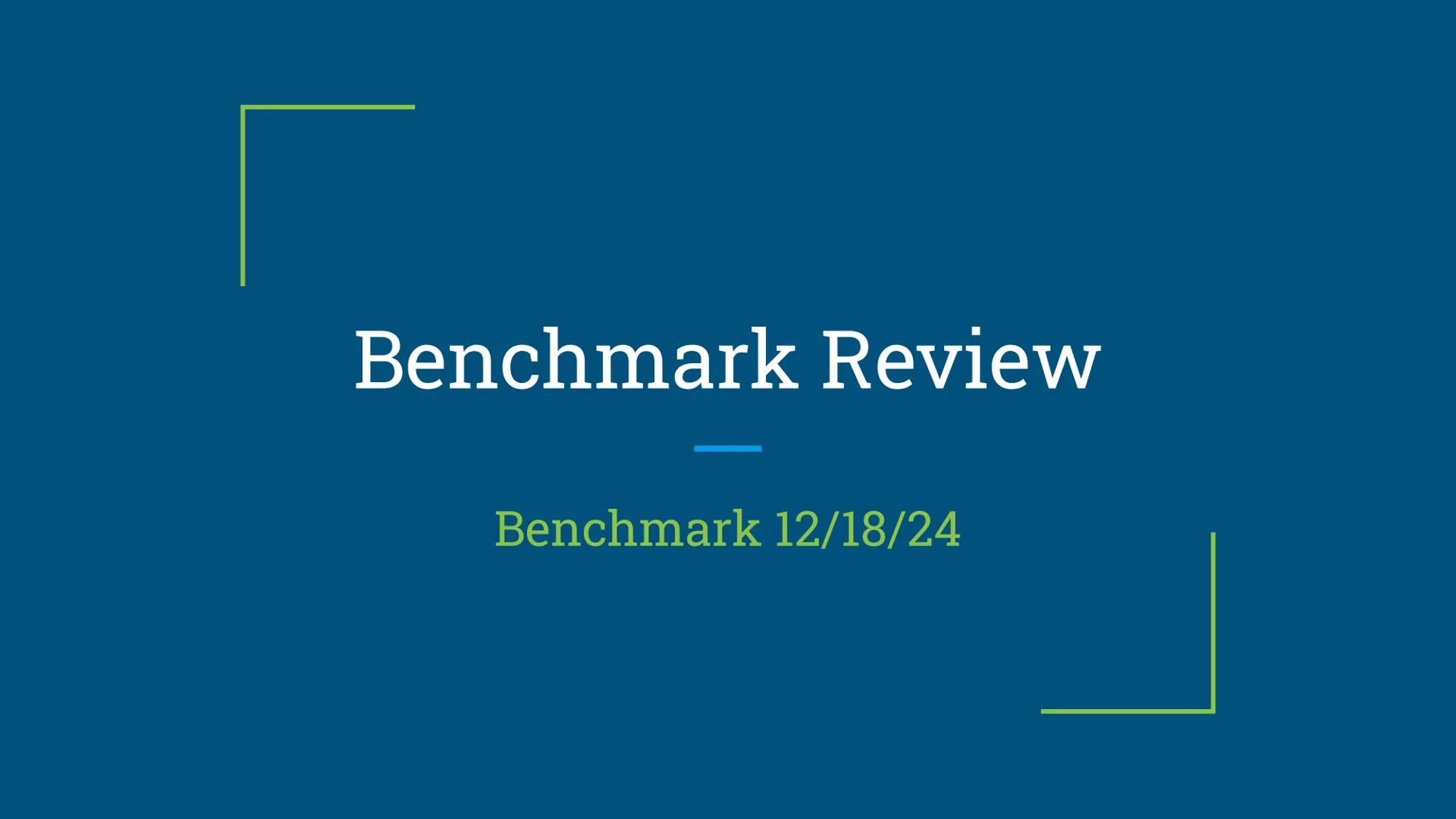 Benchmark Review
Benchmark 12/18/24 Unit 1: Biomolecules
Understandings & Questions
The function of biomolecules, including carbohydrates, l