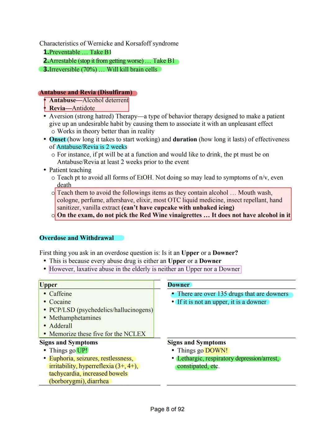 --- OCR Start ---
GUIDE Mark Klimek's Lecture
Lecture 1-
Acid-Base Balance Ventilators
Lecture 2-
Alcohol
Wernicke
Overdose and Withdrawal
S