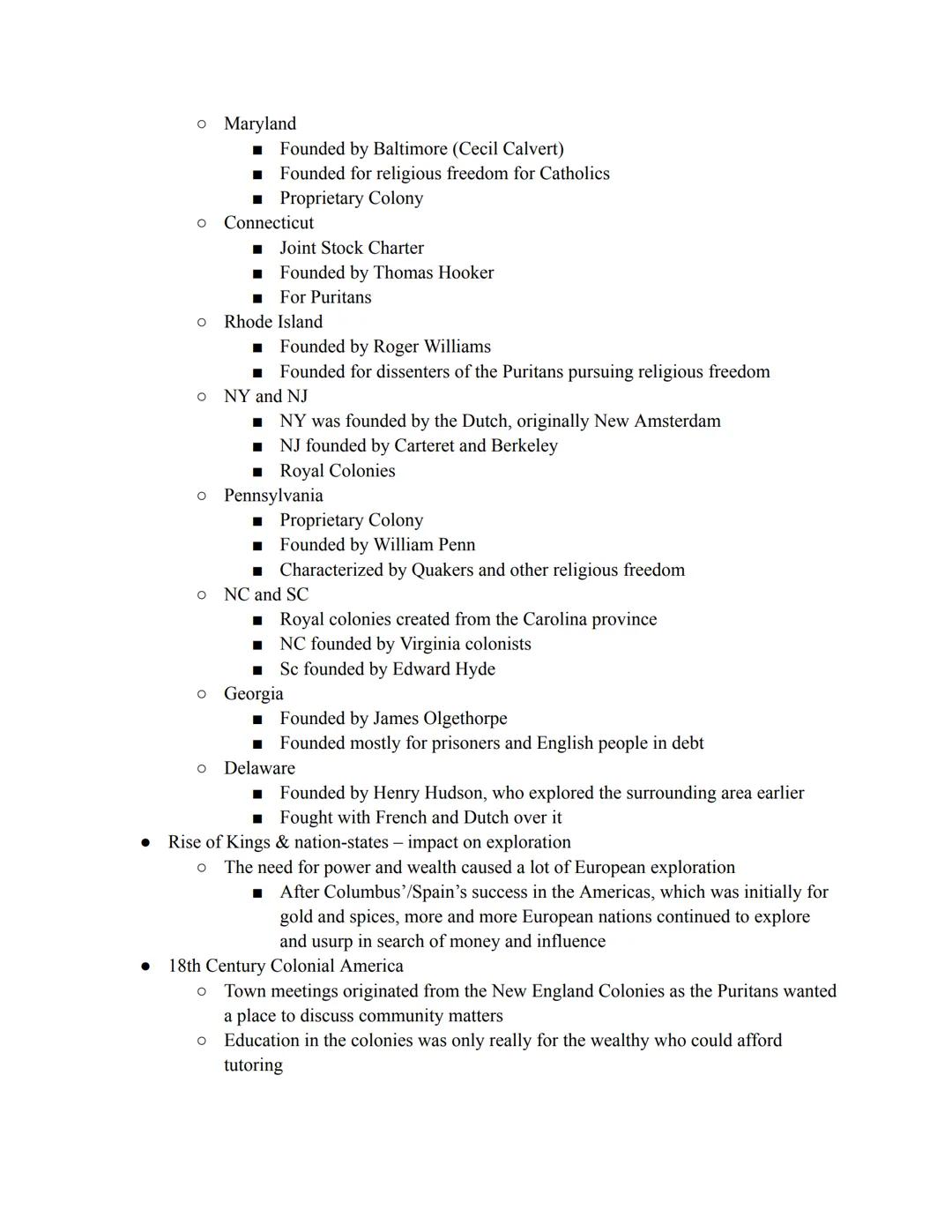APUSH Unit 1 Notes
• Europeans in general sailed to the Americas for God, gold, and glory
•
• England- Desire to colonize (after Spanish su