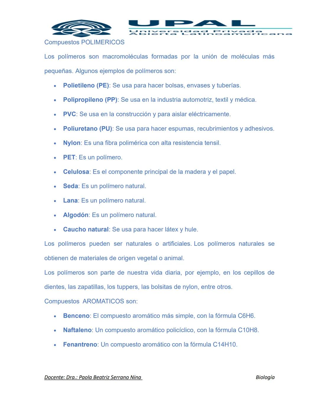 UPAL
Diversidad Privad
MATERIA: BIOLOGIA
DOCENTE: DRA.: PAOLA BEATRIZ SERRANO NINA
CURSO: TEORICO 6
CODIGO: BYF 113
UNIDAD 1
ORIGEN DE LA V