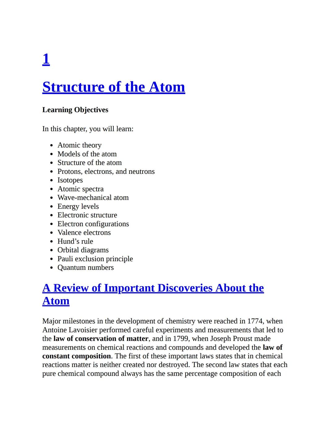 1
Structure of the Atom
Learning Objectives
In this chapter, you will learn:
- Atomic theory
- Models of the atom
- Structure of the atom
-