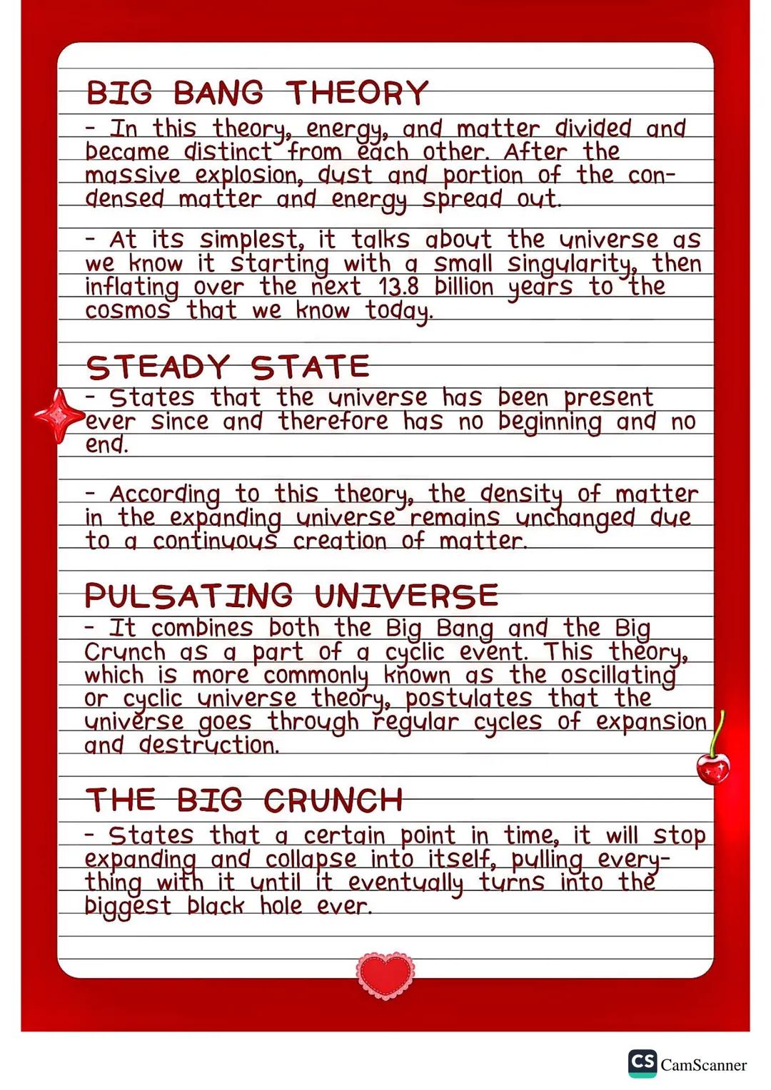 Reigh's
Earth Science
note
SMTWTFS
LESSON 1
UNIVERSE
- The universe or cosmos contains all galaxies,
stars, and planets.
- Our Solar System