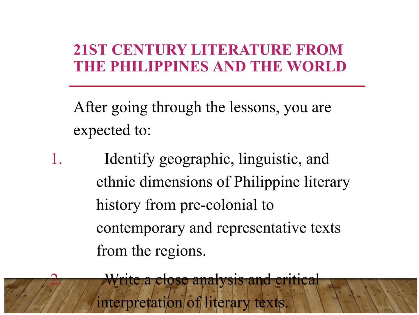 # 21ST CENTURY LITERATURE
FROM THE PHILIPPINES
AND THE WORLD
QUARTER 3 ## 21ST CENTURY LITERATURE FROM
## THE PHILIPPINES AND THE WORLD
Af