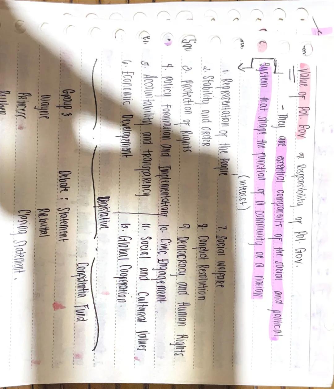 PHILIPPINE
POLITICS
and
GOVERNANCE
MR. Patrick A. Benepito
Niña Cesarine J. Alcarabas - HUMSS - 11 # Value of Pol. Gov
- as responsibility