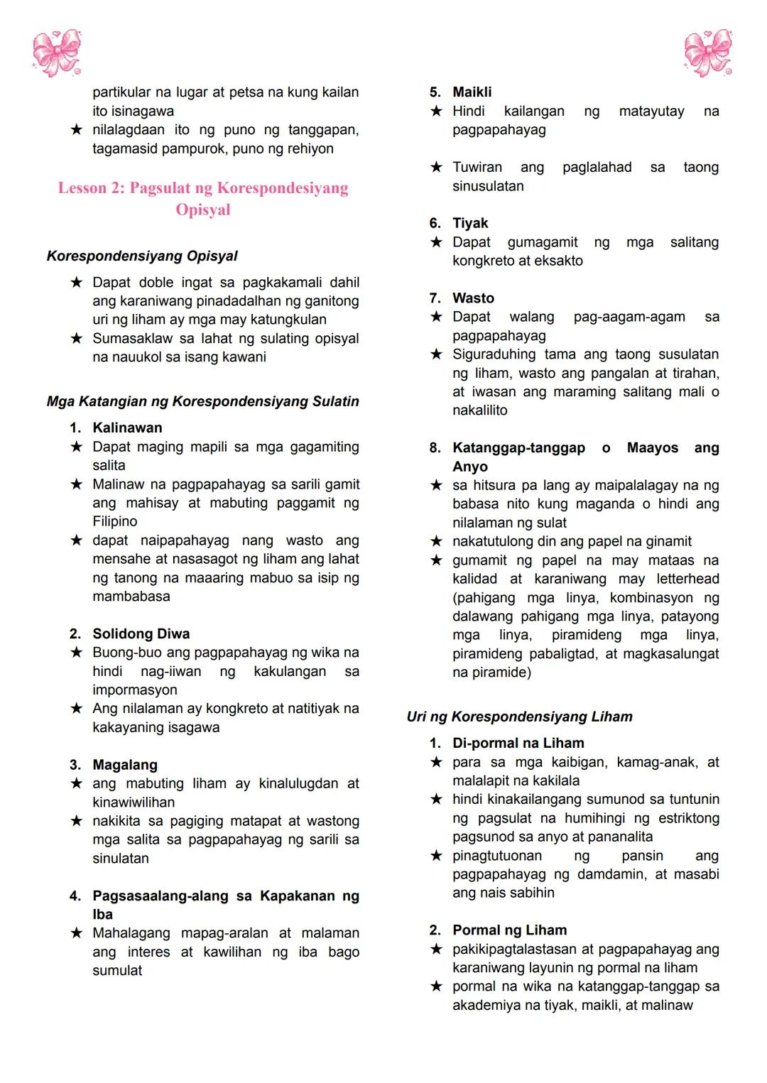 Lesson 1: Iba't Ibang Uri ng Liham at
Pagsulat ng Resume
Liham Pagbati
Letter of Congratulations
★ nagkamit ng tagumpay, karangalan, o
bagay