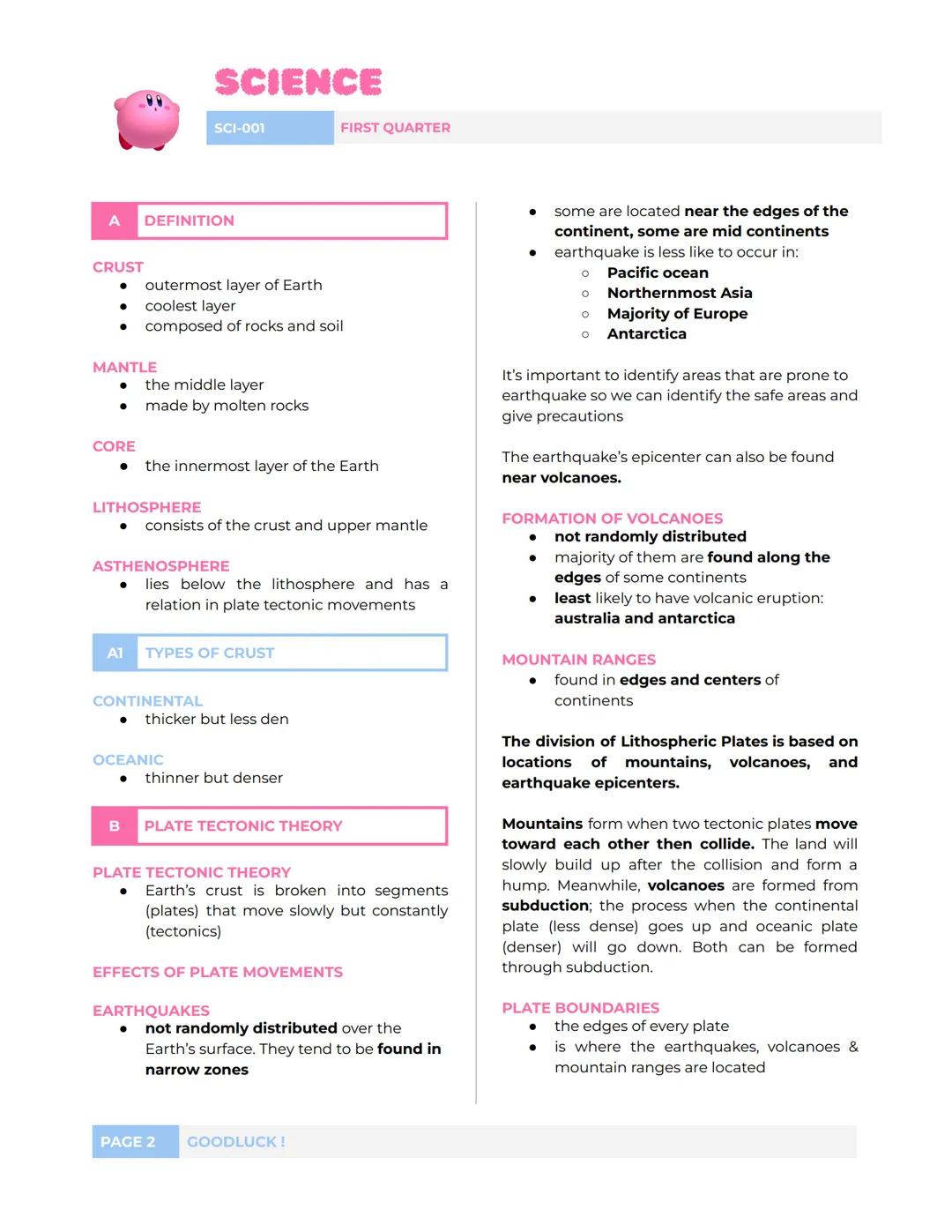 # SCIENCE
SCI-001 FIRST QUARTER
# L1: LOCATING THE EPICENTER
A DEFINITION
EARTHQUAKE
* happens when stored energy is suddenly released